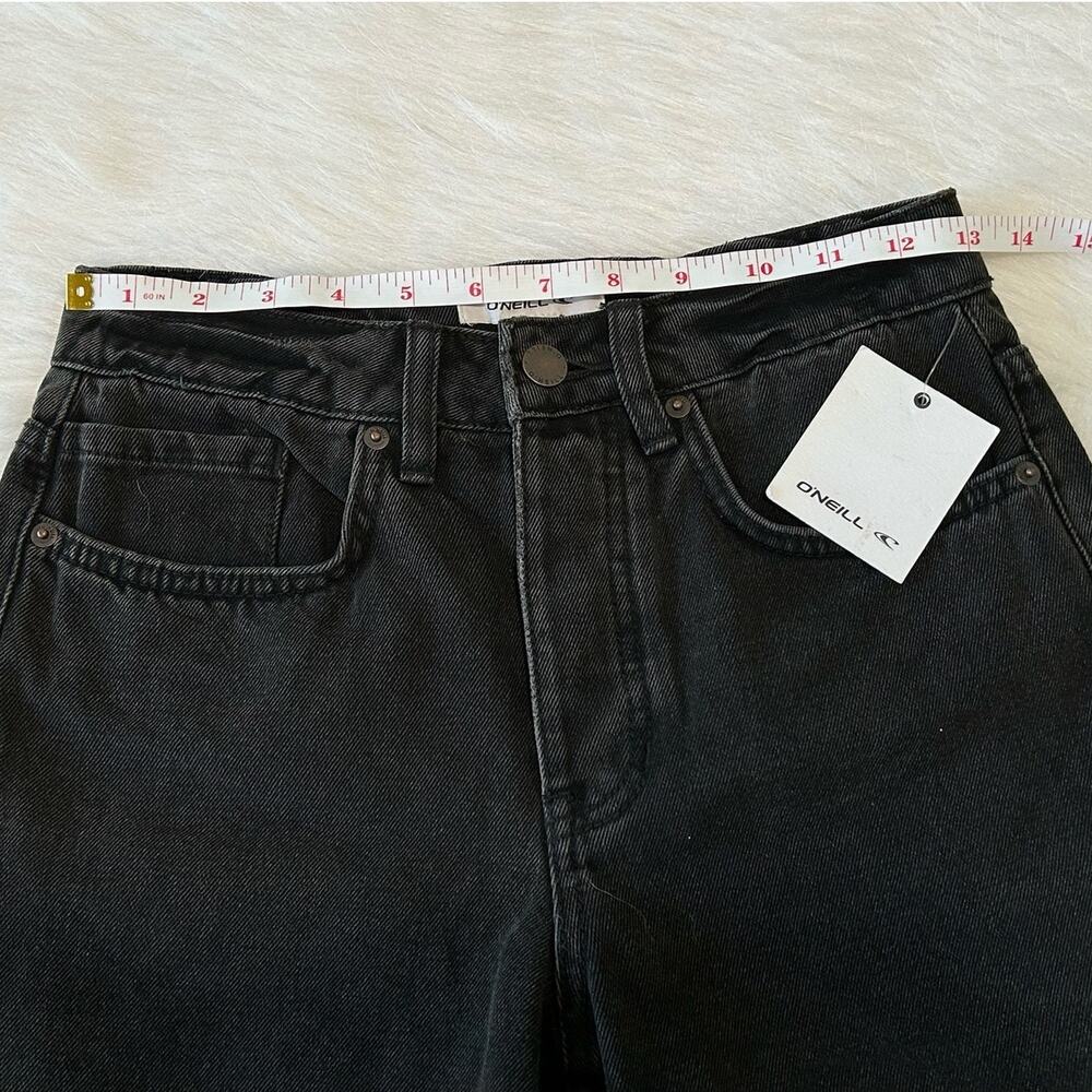 O’Neill Denim Bermuda Charcoal Wash Cut Off Button Fly Shorts Size 25 | 2 | XS - Picture 9 of 12